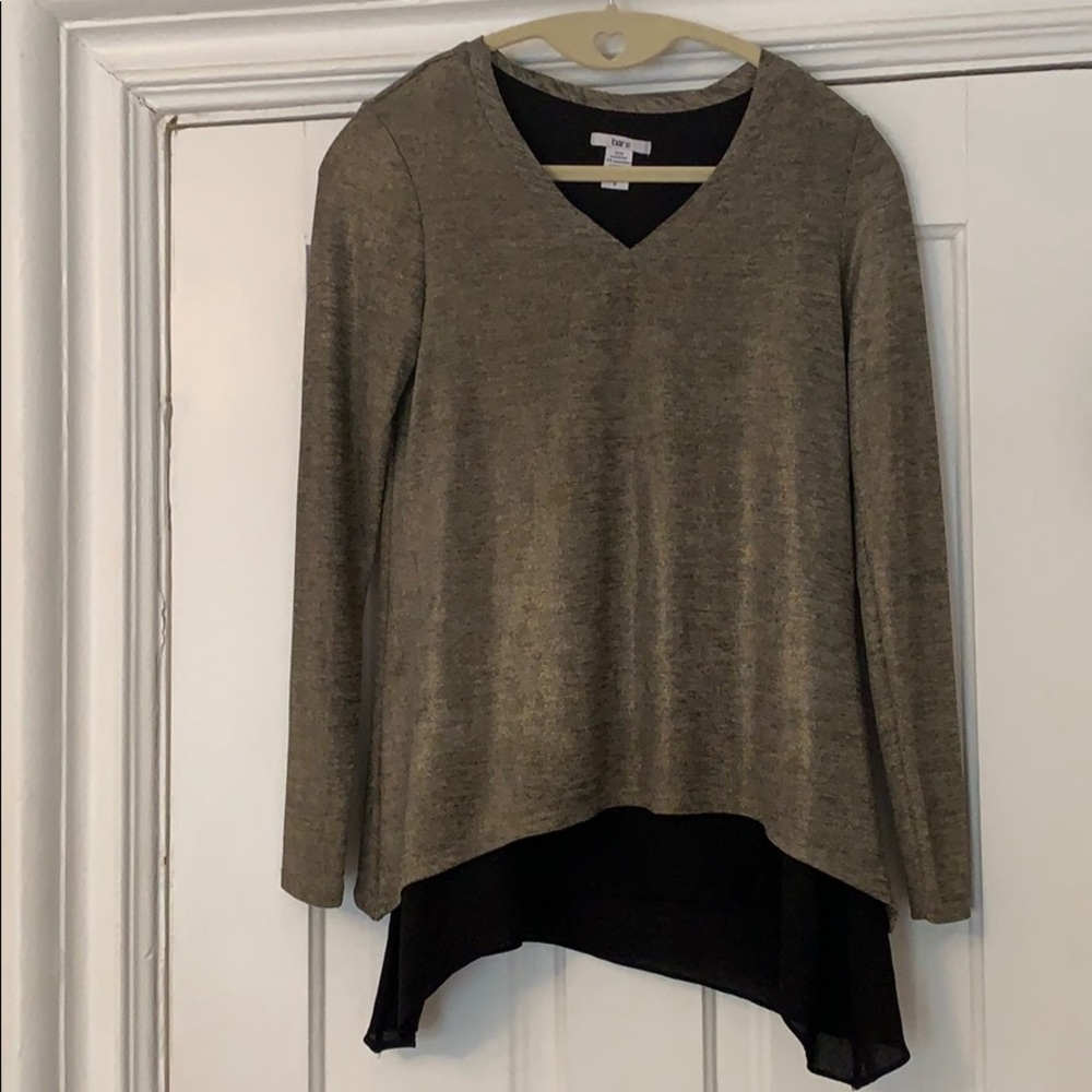 Bar III gold layered blouse
